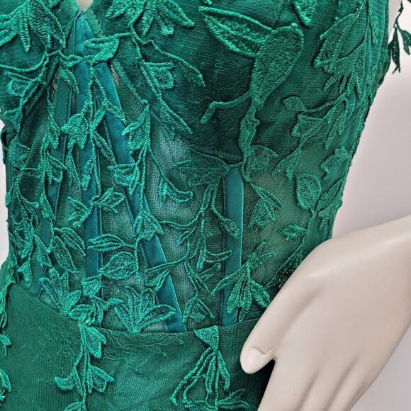 Evergreen Formal Gown Prom Dress Wedding Party Bridesmaid MOTB - Picture 3 of 14